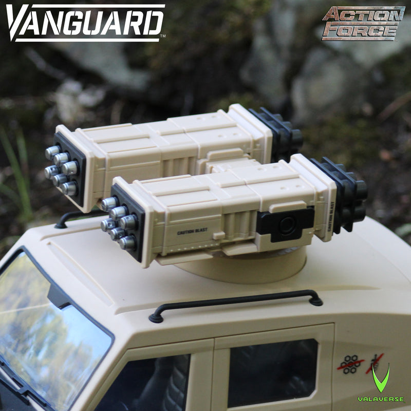 VANGUARD  Desert Tan Missile Launcher Add-On VANGUARD  Desert Tan Missile Launcher Add-On