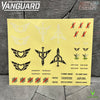 Vanguard vehicle Label Sheet