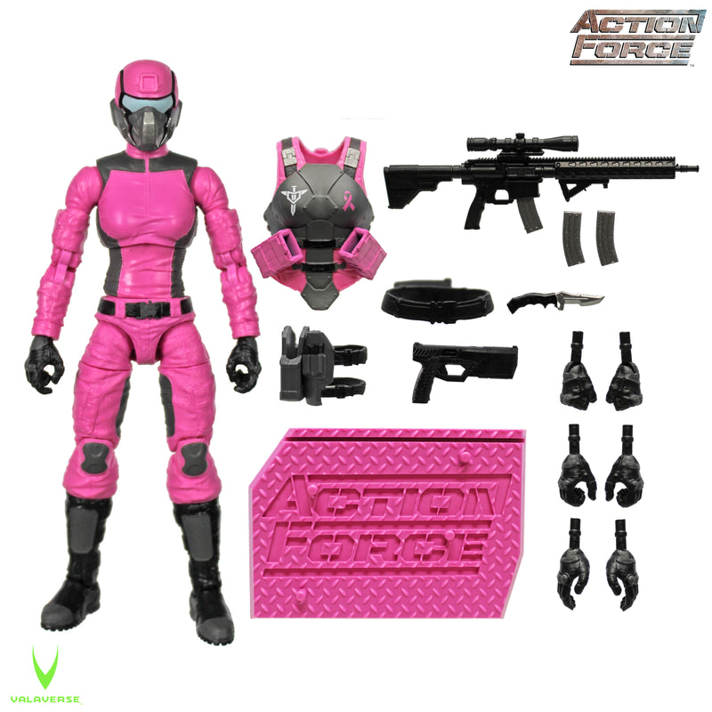 Steel Brigade Female - Breast Cancer Charity Figure