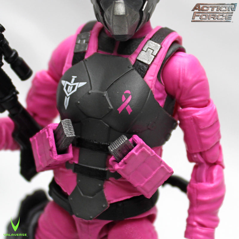 Steel Brigade Female - Breast Cancer Charity Figure