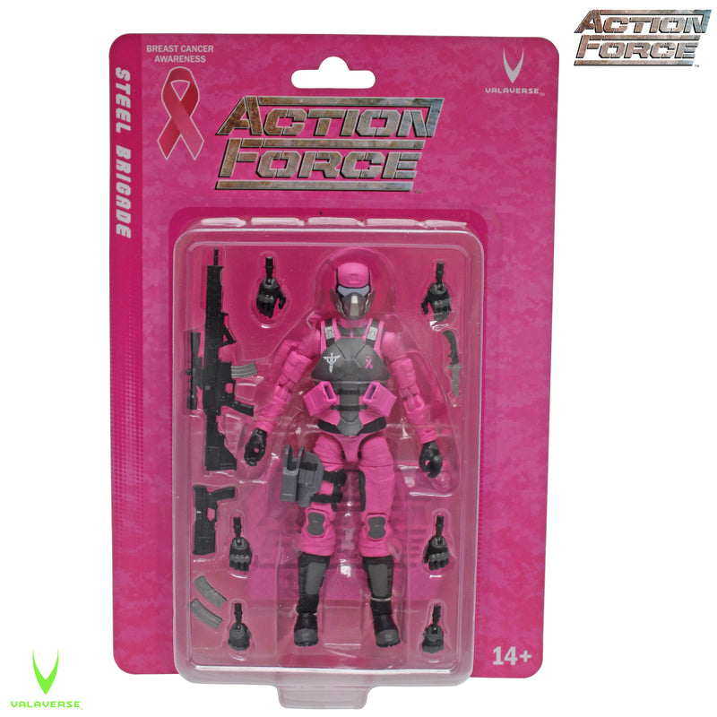 Steel Brigade Female - Breast Cancer Charity Figure