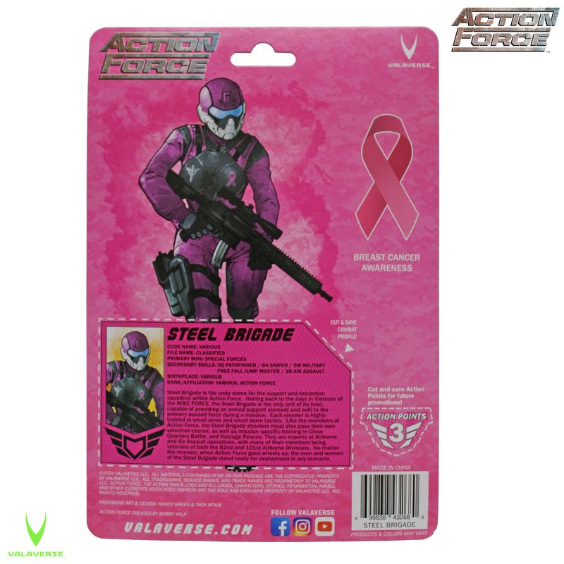 Steel Brigade Female - Breast Cancer Charity Figure