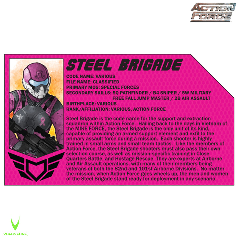 Steel Brigade Female - Breast Cancer Charity Figure